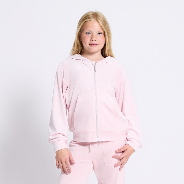 Velour Hoodie  "Ellie star" Pink 2